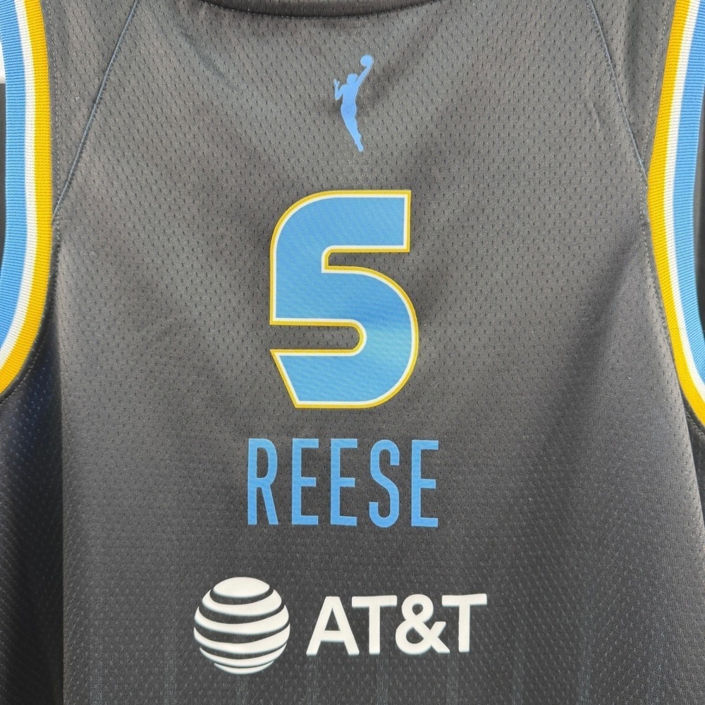 $100 Nike Angel Reese Chicago Sky WNBA Explorer Edition Jersey Black Blue  L - Picture 6 of 9